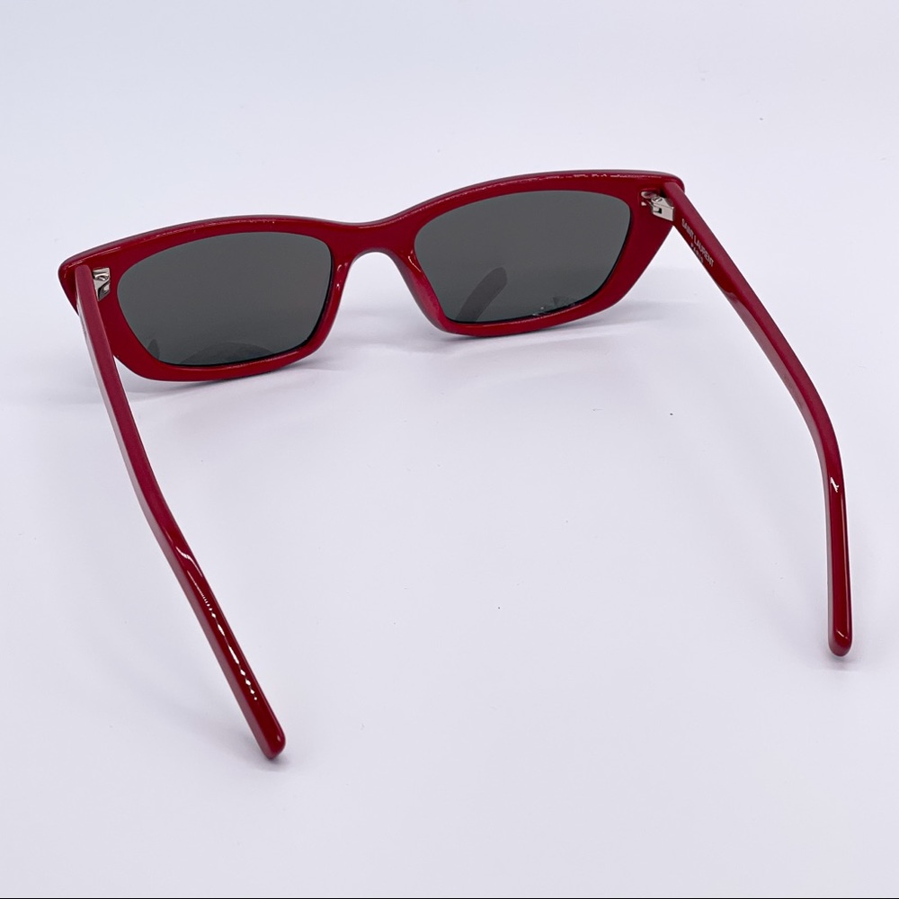 NEW SAINT LAURENT SL277 003 RED CAT EYE SUNGLASSES - Picture 9 of 12